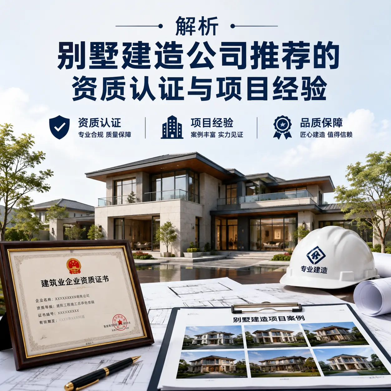 解析 盘州 别墅建造公司推荐的资质认证与项目经验