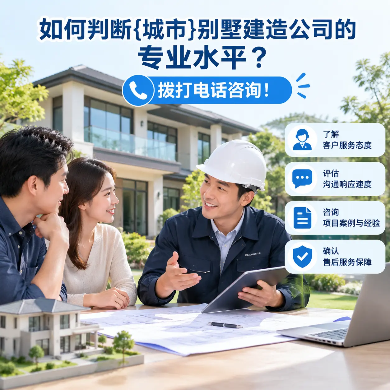 如何判断盘州别墅建造公司的专业水平?拨打电话咨询!
